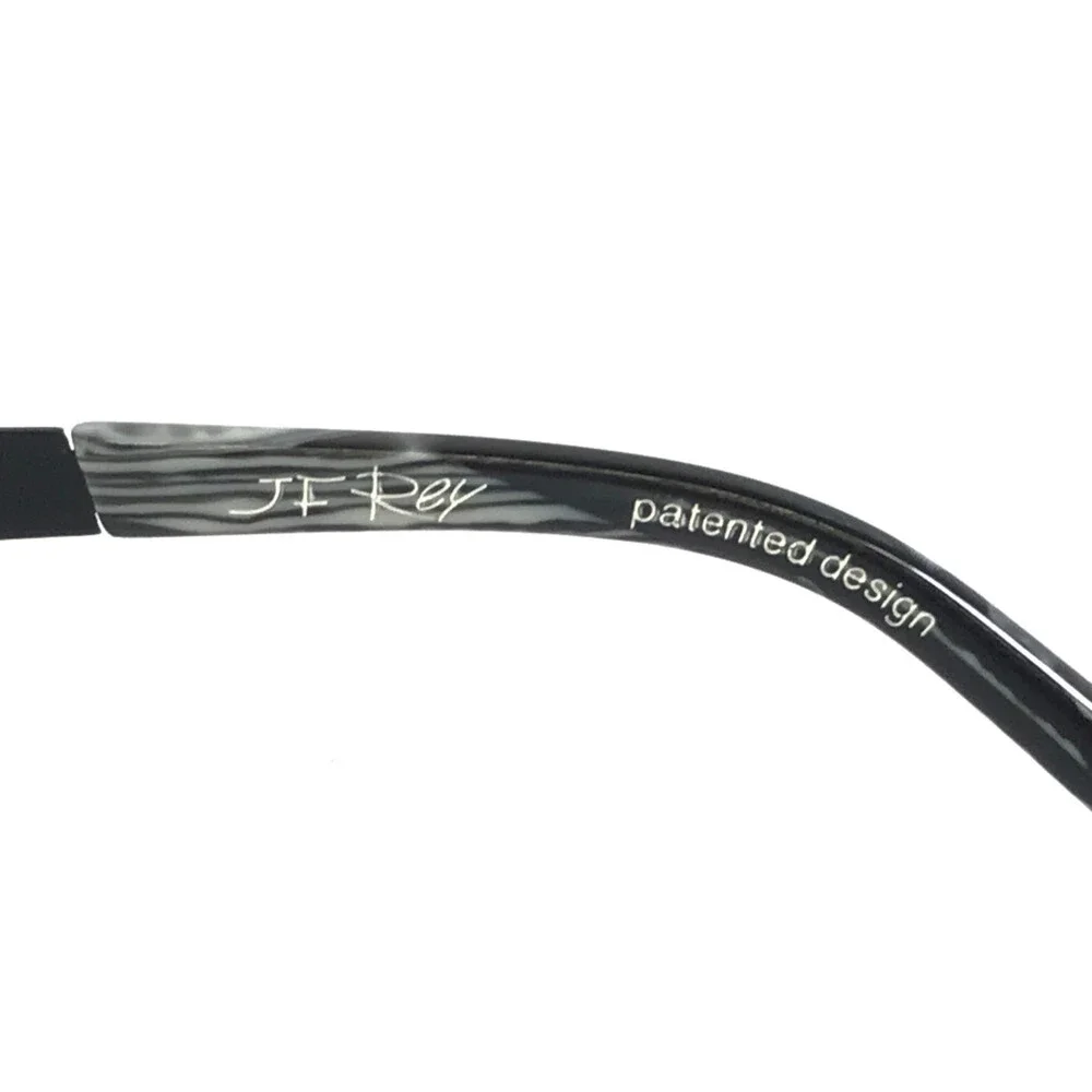 J.F. Rey Eyeglasses Frames JF2599 0000 Matte Black Textured Webbing 53-18-130